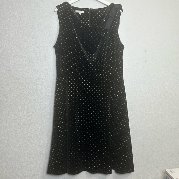 Talbots RSVP Women’s Size XLarge Black Gold Velvet Sleeveless Formal Cocktail - Picture 1 of 13